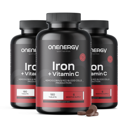 3x Eisen + Vitamin C, zusammen 540 Tabletten