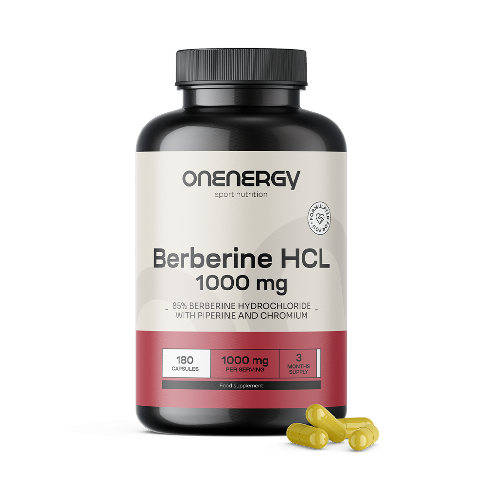 Berberin HCL 1000 mg - mit Piperin und Chrom, 180 Kapseln - OnEnergy.at