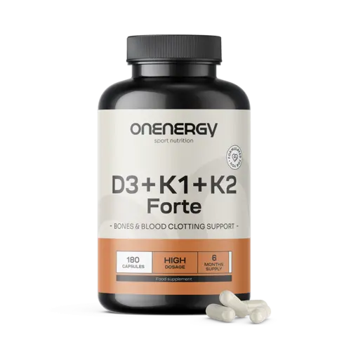 Vitamine D3 + K1 + K2 FORTE, 180 Kapseln