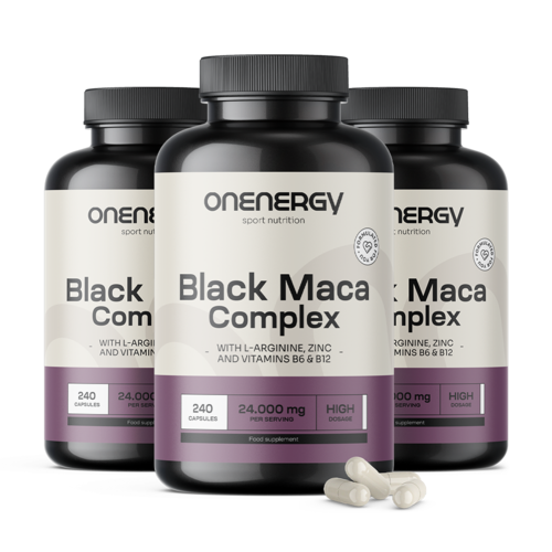 3x Schwarze Maca Komplex 24.000 mg, zusammen 720 Kapseln